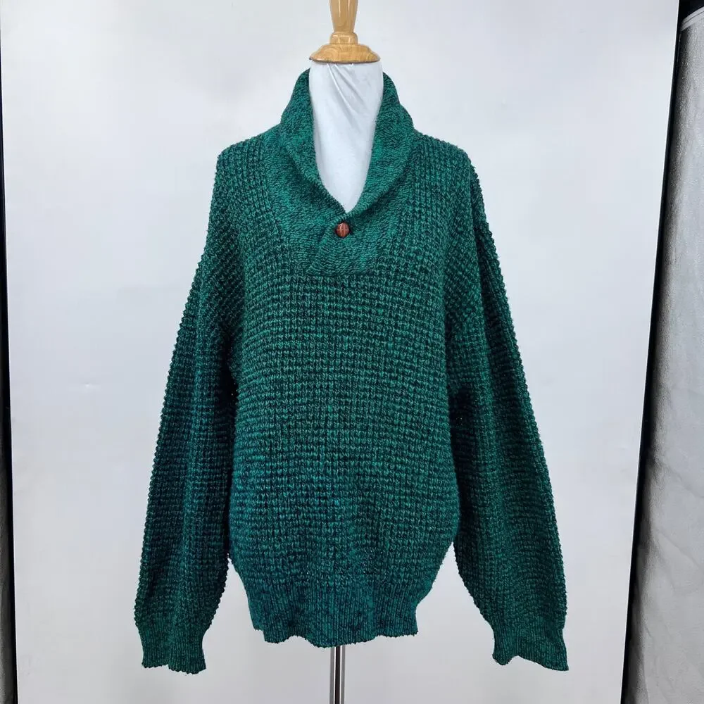 Vintage American Eagle Sweater Mens M Medium Willow Wool Blend Elbow Pads Heavy